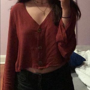 Burnt orange crop top